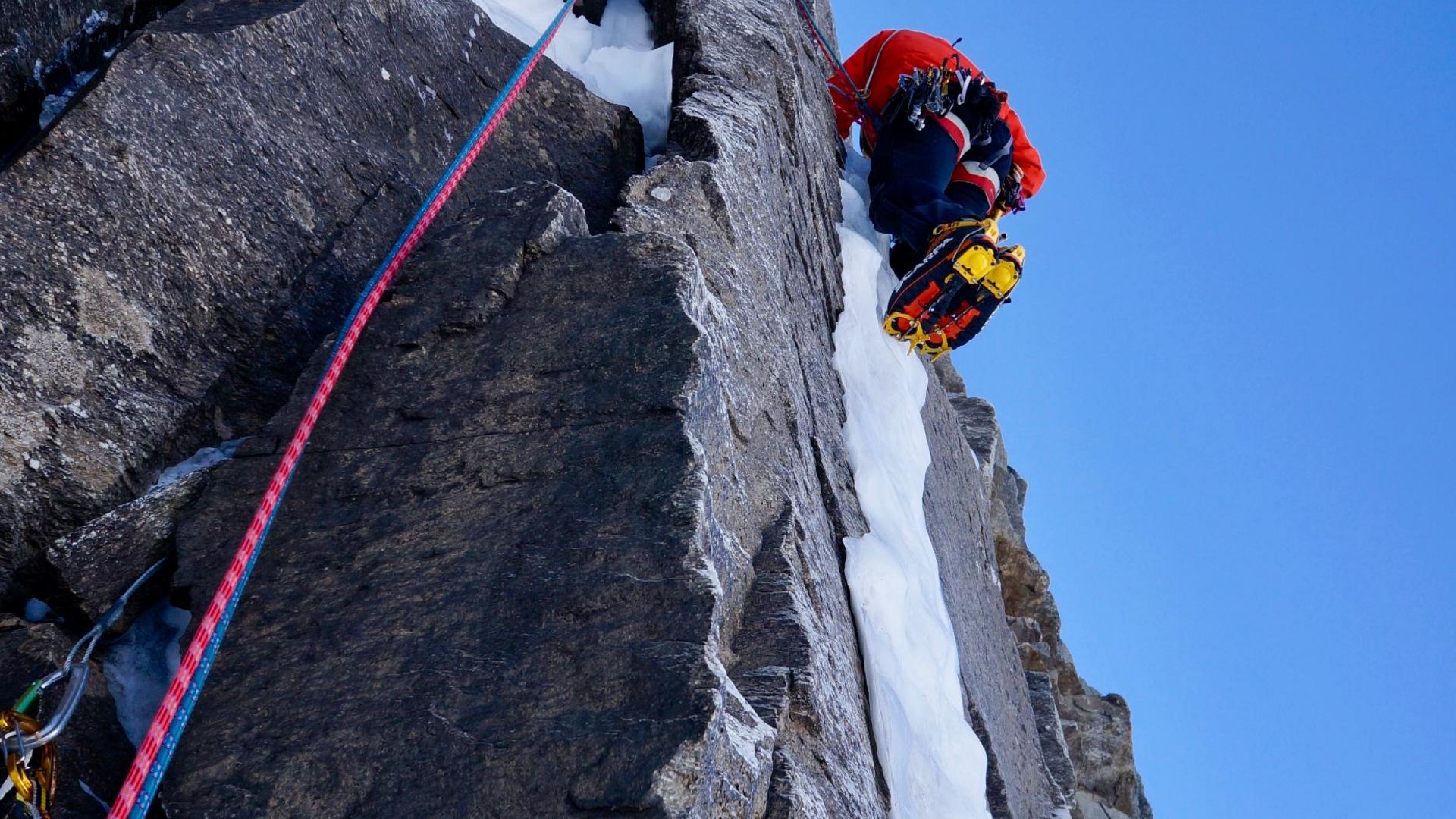 First ascent: “The adventures of Augie March”, Grossglockner area, Austria